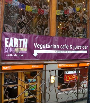 Entrance to the Earth Cafe, Manchester