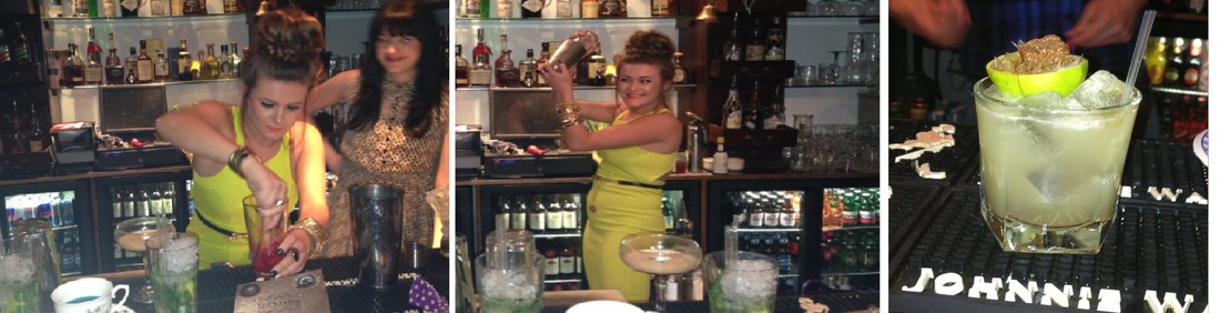 Our Thrift Traveller team member Chloe making cocktails at the masterclass