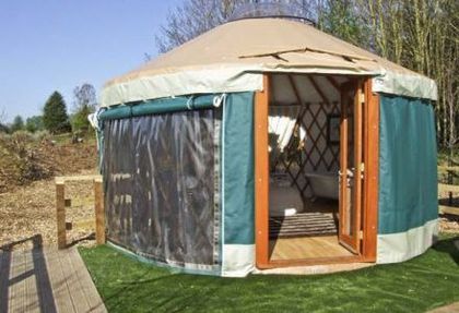 One of the luxury yurts in Worcestershire