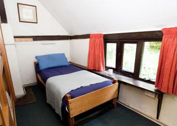 One of the bedrooms at the Tanners Hatch Youth Hostel