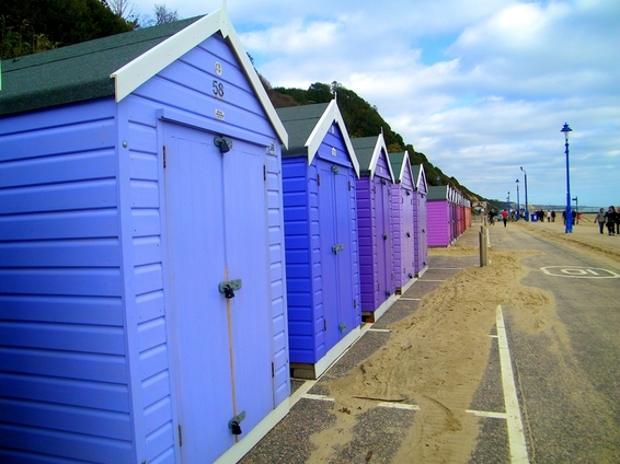 Beach huts on Bournemouth beach